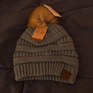 C.C. Pom Beanie-denim OS